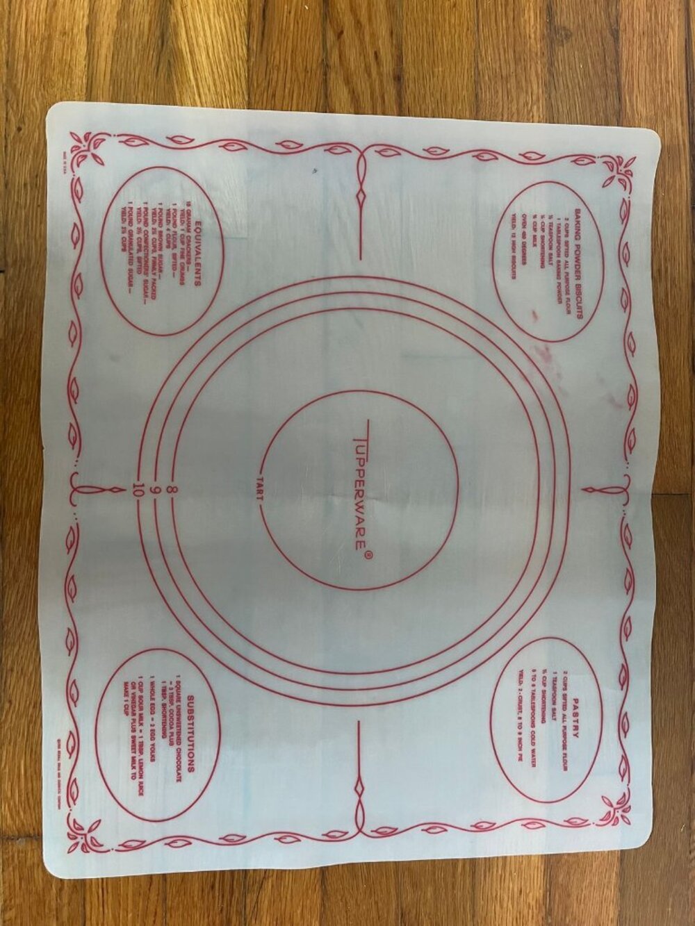 vintage 1965 Tupperware pastry mat
